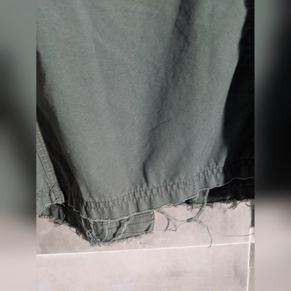 Disney Resort Tinkerbell Utility Jacket Coat Women's Sz M Army Green Distressed - Picture 7 of 9